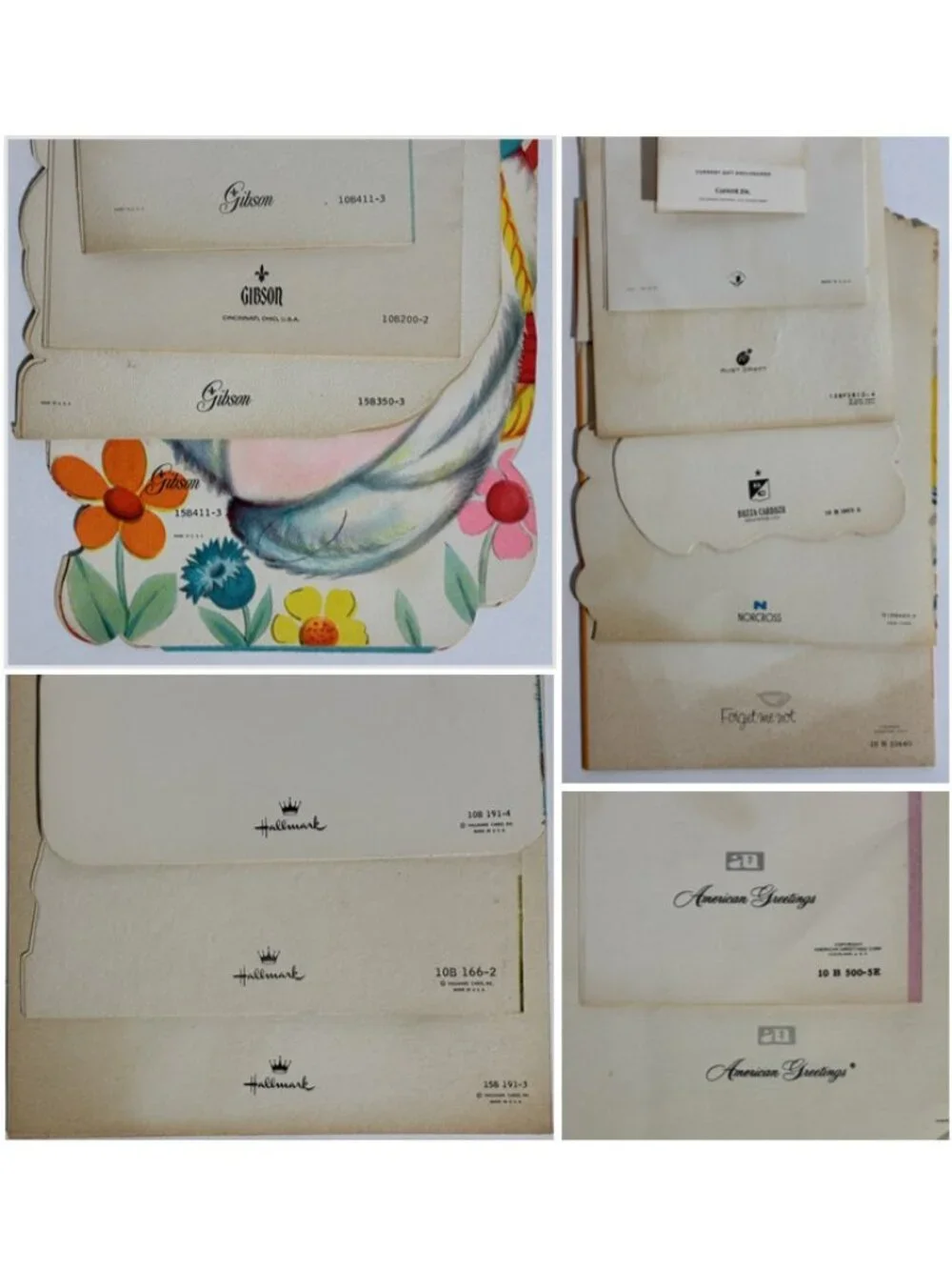 Vintage 1960s Birthday Greeting Cards Lot 15 Die Cut Flocked Baby Animals Clown